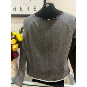 Slouchy Off Shoulder Sweatshirt with Sequin Detail